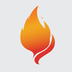 Simple vector flame icons in flat style