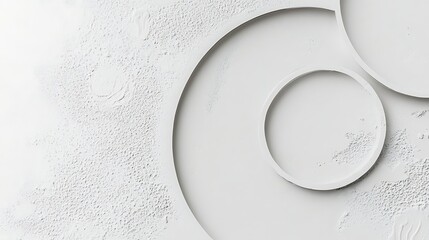 Abstract White Circles Textured Background Design