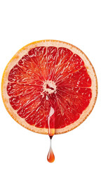 Grapefruit slice on a transparent background