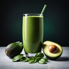 Avocado Herbal Smoothie .