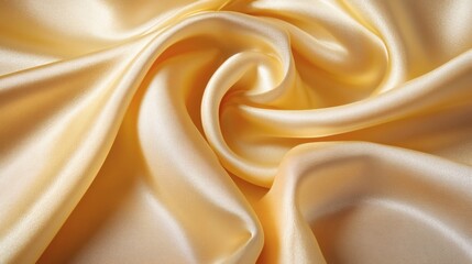 Obraz premium Golden satin fabric in soft waves Background