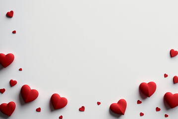 red hearts background