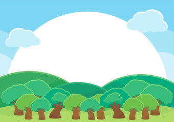 green summer field frame 2