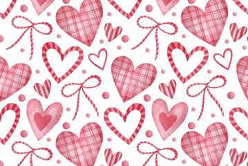 seamless background with hearts