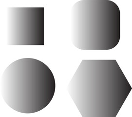 This PNG image features a collection of basic geometric shapes with a gradient effect, perfect for adding a sleek and modern touch to various design projects. 