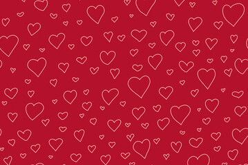 seamless background with hearts