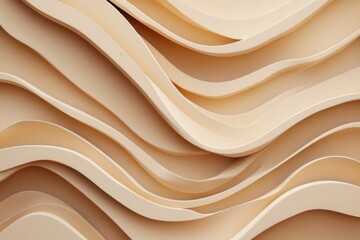 Obraz premium Minimalist abstract pattern with flowing curves in neutral tones.