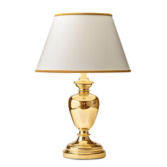 Gold Table Lamp With White Lampshade