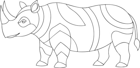 Rhino hand drawn illustrations