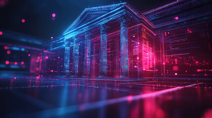 Innovative Online Banking Hologram in Fintech and Technology Context