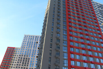 Obraz premium modern new buildings, apartment buildings and offices in the city, skyscrapers