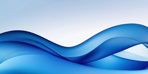 Fototapeta premium Abstract waves, flowing curves, light blue and white gradient, smooth lines, transparent layers, fluid motion, minimalist design, soft blending, ethereal atmosphere, gentle ripples, aquatic theme, sea