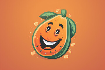  Papaya in a Basket with Sliced Papaya Showing Seeds, Displayed at a Tropical Market for Healthy Fruit