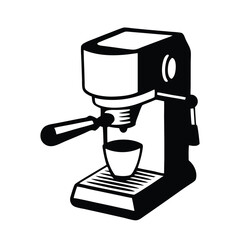 coffee maker machine silhouette vector illustration on white background