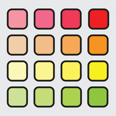 Elegant set of colorful color palette