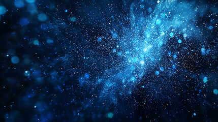 Abstract Blue Energy Burst Digital Art Background