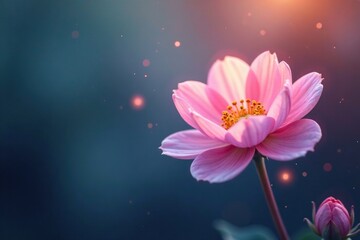 Softly glowing aura surrounds delicate flower petals, ethereal, soft focus