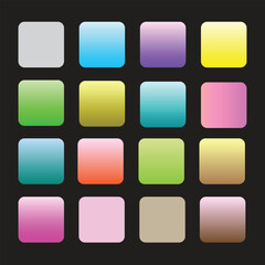 Elegant set of colorful color palette