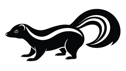 skunk line art silhouette illustration