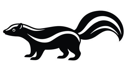 skunk line art silhouette illustration