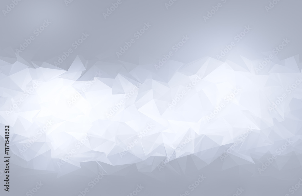 Poster abstract bright white polygon vector pattern object on light gray background. high resolution full f