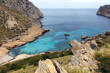 Fototapeta premium La Baia di Cala Figuera a Maiorca in Spagna