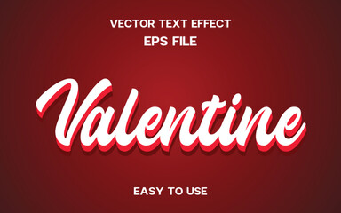 Valentine vector text effect