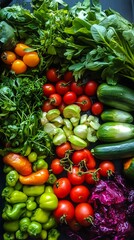 Natural fresh food healthy vibrant display