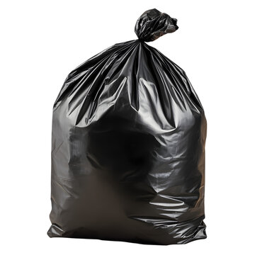 black garbage bag isolated on transparent background garbage bag png