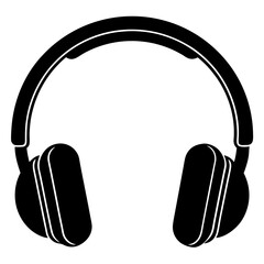 Headphone simple flat vector art illustration