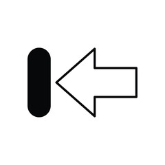 Arrow Left vector icon