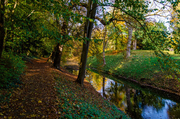 Old park an autumnal view