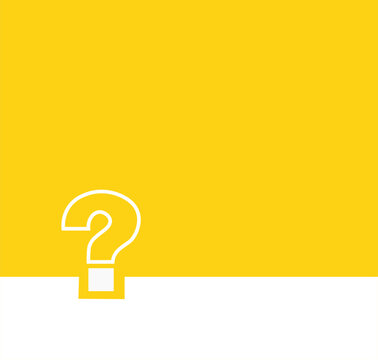 question mark yellow background with text area