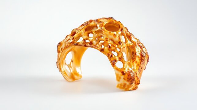 a delicious hot pizza slice with gooey melted cheese cascading down showcasing toppings and drizzled oils isolated on a pristine white background evoking hunger and cravings