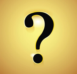 question mark background with golden gradient background 