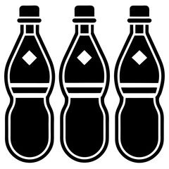 Four Plastic Beverage Bottles in a Row