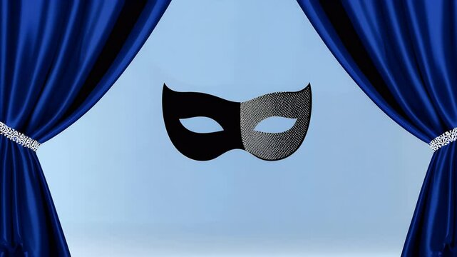 blue of blue animation includes black and white transparency mask velvet curtain providing versatile options seamless visual transitions high definition 4K quality