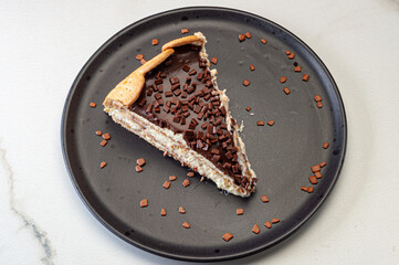 Torta alemã, a base de chocolate, creme e base de bolacha
