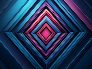 Obraz premium Abstract Diamond Pattern Of Blue And Pink Hues