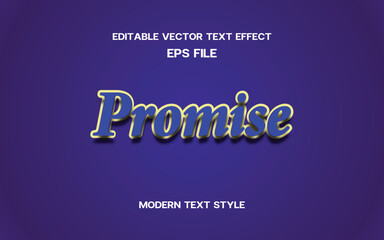 Promise Text Effect Vector