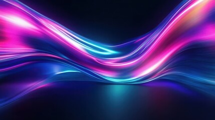 Fototapeta premium Abstract cosmic vortex, swirling energy waves, vibrant purple and blue light streams, dynamic motion blur, radial symmetry, sci-fi wormhole, digital art, high contrast, neon colors, futuristic space t