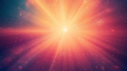 Fototapeta premium Rays digital illustration. Sunburst background. Rays diverging from a central point. Rays from the center. AI artwork. 