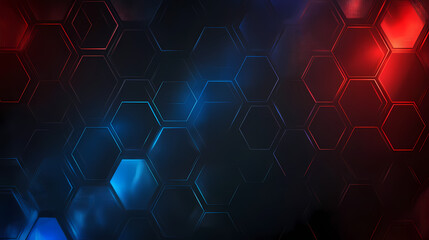 Abstract background with a hexagonal mesh pattern and a red-blue gradient