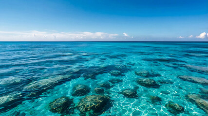 Fototapeta premium The Calm of the Deep Blue Sea