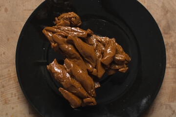 top view of nigerian sisi pelebe, Overhead view of sweet groundnut cakes