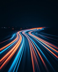 Obraz premium Abstract Light Trails at Night