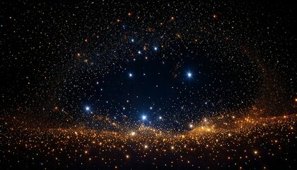 Generated image : arrière-plan nuit étoilées avec dorures