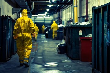 Industrial workers in protective gear