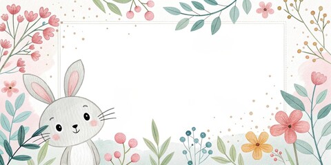 simple shape cute cartoon beautiful watercolor illustration background