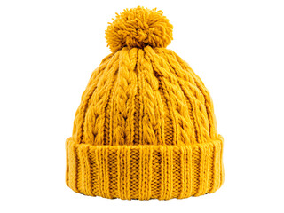 winter knitted hat isolated on transparent or white background, png cutout